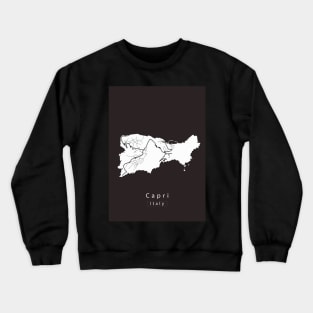 Capri Italy Island Map Crewneck Sweatshirt